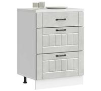 Mokuyary Lucca - Mobile da cucina in legno grigio cemento, per ristorante, hotel, cucina A3