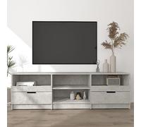 Mokuyary Mobile porta TV Mobile TV Unità intrattenimento Console multimediale Mobile TV con contenitore Mobili soggiorno grigio cemento 150 x 33,5 x 45 cm legno ingegnerizzato