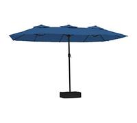 Mokuyary Ombrellone da giardino a doppia testa blu azzurro 449x265 cm balcone