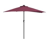 Mokuyary Ombrellone da giardino verde 294x150x224 cm poliestere e acciaio balcone