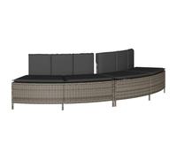Mokuyary Panchine Spa con Cuscini 2 pezzi Grigio resina intrecciata Esterno | per Piscina Fuori Terra, Contorno Spa