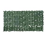 Mokuyary Paravento per balcone con foglie verde scuro, 200 x 100 cm, copertura per balcone, protezione dal vento opaca per giardino, terrazza, esterno