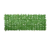 Mokuyary Paravento per balcone con foglie verdi, 200 x 75 cm, copertura per balcone e balcone, opaco, protezione dal vento per giardino, terrazza, esterno