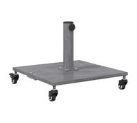 Mokuyary Piedino per ombrellone, effetto legno, 45 x 45 x 31,5 cm, piedi base per ombrellone, per terrazza, piscina, patio, giardino, ristorante -A