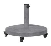 Mokuyary Piedino per ombrellone, effetto legno, 48 x 48 x 32 cm, piedi base per ombrellone, per terrazza, piscina, patio, giardino, ristorante