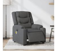 Mokuyary Poltrona reclinabile per massaggio elettrico Grigio scuro Tessuto Poltrona Relax Sedile Sedia per Relax, Soggiorno, Casa, Ufficio, Camera da Letto -U