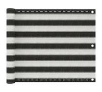 Mokuyary Protezione per balcone in HDPE, 75 x 500 cm, antracite e bianco, per la privacy, resistente alle intemperie, protezione da vento e protezione UV