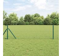 Mokuyary Recinzione euro, verde, 0,4 x 50 m, in ferro rivestito in PVC, recinzione di protezione dagli sguardi indiscreti, per paesaggi, giardini, terrazze esterne, decorazione -B