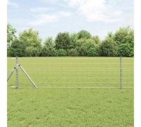 Mokuyary Recinzione europea, in argento, 0,6 x 50 m, in ferro zincato a caldo, protezione da sguardi indiscreti, per paesaggi, giardini, terrazze esterne