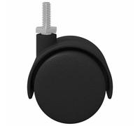 Mokuyary Rotelle 2 pezzi Nero 40,1 x 37,8 mm PP e Ferro Rotelle per Mobili, Ruota per Carrelli e Banchi da lavoro