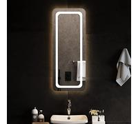 Mokuyary Specchio da bagno a LED, 40 x 100 cm, con illuminazione e interruttore touch