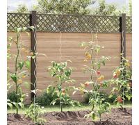 Mokuyary Supporti a spirale per piante, 20 pezzi, argento, 150 cm, per arrampicata su palo, pieghevole, palo di crescita delle piante da giardino