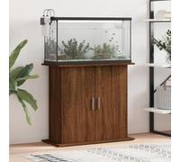 Mokuyary Supporto per acquario, colore marrone, effetto rovere, 81 x 36 x 73 cm, in legno per acquario, con 2 ante e ripiani, per acquario