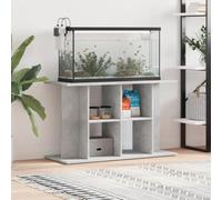 Mokuyary Supporto per acquario in cemento grigio, 100 x 40 x 60 cm, in legno di ingegneria, mobile per acquario con scomparti, supporto per serbatoio di rettili, armadio portaoggetti per soggiorno