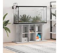 Mokuyary Supporto per acquario in cemento grigio, 120 x 40 x 60 cm, in legno di ingegneria, mobile per acquario con scomparti, supporto per serbatoio di rettili, armadio portaoggetti per soggiorno