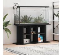 Mokuyary Supporto per acquario, nero, 120 x 40 x 60 cm, in legno di ingegneria, mobile per acquario con scomparti, supporto per serbatoio di rettili, armadio portaoggetti per soggiorno, ufficio