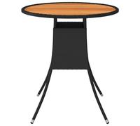 Mokuyary Tavolo da pranzo da giardino nero Ø 70 cm balcone