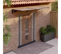 Mokuyary Tenda da porta Nero 239x90 cm Policarbonato Esterno