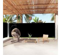 Mokuyary Tenda parasole estraibile nera, 200 x 1000 cm, tenda laterale estensibile per balcone, terrazza