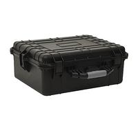 Mokuyary Valigia da volo portatile nera 55 x 43 x 21 cm PP Custodia rigida con inserti in schiuma rimovibili, custodia per il trasporto Custodia di protezione