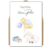 MOKY Biglietto di auguri di compleanno per compleanno Happy Birthday Piccolo Principe cartolina con busta