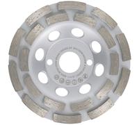 Mola a Tazza Diamantata Premium 125 mm x 22,23 mm Doppia fila altezza segmento 5