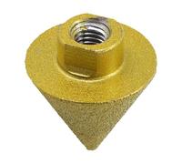 Mola abrasiva, 1 pz M10 punte diamantate for smusso 38 mm/50 mm cono mola for lucidatura for piastrelle in porcellana taglierina rifinitura(50mm)