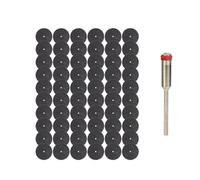 Mola abrasiva, 5-100 pezzi di dischi abrasivi da taglio 32 mm con mandrini, mole abrasive, accessori for utensili rotanti for il dei metalli, lame for seghe(61pcs Set 3.0 Shank)