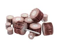 Mola abrasiva a lamelle in carta vetrata, Set di ruote lamellari da 14 pezzi con gambo 3 mm for utensili rotanti, 8-15, grana 80-600(120 Grit10mm)