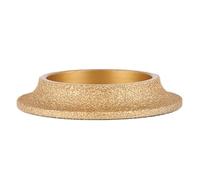 Mola abrasiva con profilo diamantato brasato sotto vuoto da 20 mm, foro da 75 mm, una varietà di forme, utensili for mole abrasive a disco diamantato(Demi-bullnose 10mm)