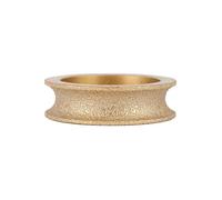 Mola abrasiva diamantata brasata sotto vuoto con foro da 20 mm, diametro 75 mm, una varietà di forme, utensili for mole abrasive con disco diamantato, smusso 45°, 10 mm(Full Bullnose 15mm)