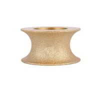 Mola abrasiva diamantata brasata sotto vuoto con foro da 20 mm, diametro 75 mm, una varietà di forme, utensili for mole abrasive con disco diamantato, smusso 45°, 10 mm(Full Bullnose 35mm)