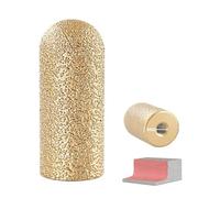 Mola abrasiva diamantata, punta abrasiva rotonda a secco da 20 mm/30 mm, utensile per modellare la pietra per allargare e modellare smussi rotondi su fori esistenti in porcellana (20mm 46mesh)