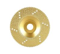 Mola abrasiva, Disco da taglio diamantato 4 pollici e 100 mm, mola abrasiva brasata sotto vuoto, adatta for albero 16, granito, marmo, ferro, acciaio, muratura, rettifica(Gold-teeth,1 PCS)