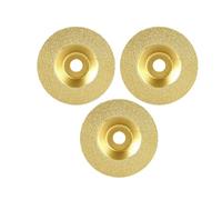 Mola abrasiva, Disco da taglio diamantato 4 pollici e 100 mm, mola abrasiva brasata sotto vuoto, adatta for albero 16, granito, marmo, ferro, acciaio, muratura, rettifica(Gold-closed,3 PCS)