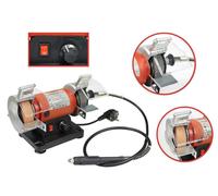 Smerigliatrice da Banco Multifunzione 120W Mini Mola da Banco 75mm Include Mini Trapano Albero Flessibile con Velocità Regolabile