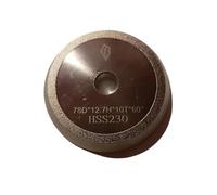 Mola diamantata CBN/SDC da 78 mm for affilapunte tipo 13 | CBN/SDC, 78x12,7x10mm, angolo 60, affilatrice for punte a 13 tipi, smerigliatrice for punte, mola for affilare(CBN)