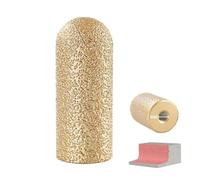 Mola diamantata per dita, punta di levigatura a secco rotonda da 20 mm/30 mm, utensile per modellare la pietra per allargare e modellare il foro esistente smussato rotondo (20mm 46mesh)