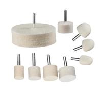 Mola for lucidatura in feltro di lana con gambo da 6 mm, mola for smerigliatura, testa for utensili rotanti in metallo, mole, trapano, smerigliatrice elettrica wanglan(Yellow)