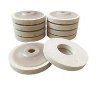Mola lucidante per smerigliatrice da banco, 10 pezzi di ruote for lucidatura in lana, for superfici a specchio, dischi for in feltro for metallo, marmo, vetro, ceramica, 100 mm