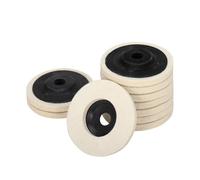 Mola lucidante per smerigliatrice da banco, Disco for lucidatura in feltro for smerigliatrice angolare, disco for in lana da 4 pollici, for metallo, marmo, vetro, ceramica(10pcs White)