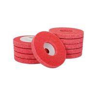 Mola lucidante per smerigliatrice da banco, Disco for lucidatura in feltro for smerigliatrice angolare, disco for in lana da 4 pollici, for metallo, marmo, vetro, ceramica(10pcs Red)