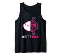 Mola Mola Anatomia Scheletro X-Ray Rosa Sunfish Split View Canotta