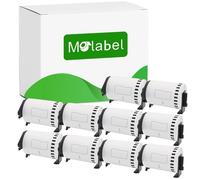 Molabel 10 rotoli di etichette continue DK-22243, 102 mm x 30,48 m, per Brother QL