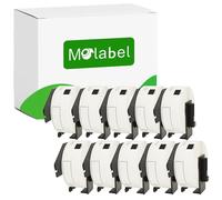 Molabel - 10 Rotoli DK-11201 Etichette per Indirizzi Compatibile con Brother, 29 mm x 90 mm, 4000 etichette per Stampanti di Etichette Brother QL