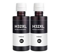 Molabel 2 flaconi di inchiostro nero compatibili con H-P 32XL, per stampanti HP Smart Tank 5105,7305,7005,7006,7605 e serie HP Smart Tank Plus 319,455,515,516,530,555,558
