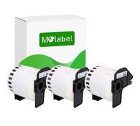 Molabel 3 rotoli DK-22205 Etichette Continue 62mm x 30,48m | Autoadesive e ritagliabili. Compatibile con Brother QL-500, QL-550, QL-700, QL-800. Indirizzi, archivi e ufficio.