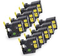 Molabel 45018, 12 mm x 7 m, compatibile Dm D1, nastro giallo 45018, S0720580, ricambio per nastro D1, 12 mm, nero su giallo, per Dymo LabelManager 160 210D 260P 280 360D 420 LabelPoint 150