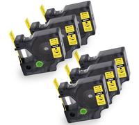 Molabel 45018, 12 mm x 7 m, compatibile Dm D1, nastro giallo 45018, S0720580, ricambio per nastro D1, 12 mm, nero su giallo, per Dymo LabelManager 160 210D 260P 280 360D 420 LabelPoint 150