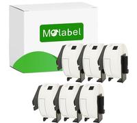 Molabel - 6 rotoli DK-11201 etichette per indirizzi compatibili con Brother, 29 mm x 90 mm, 2400 etichette per stampanti Brother QL